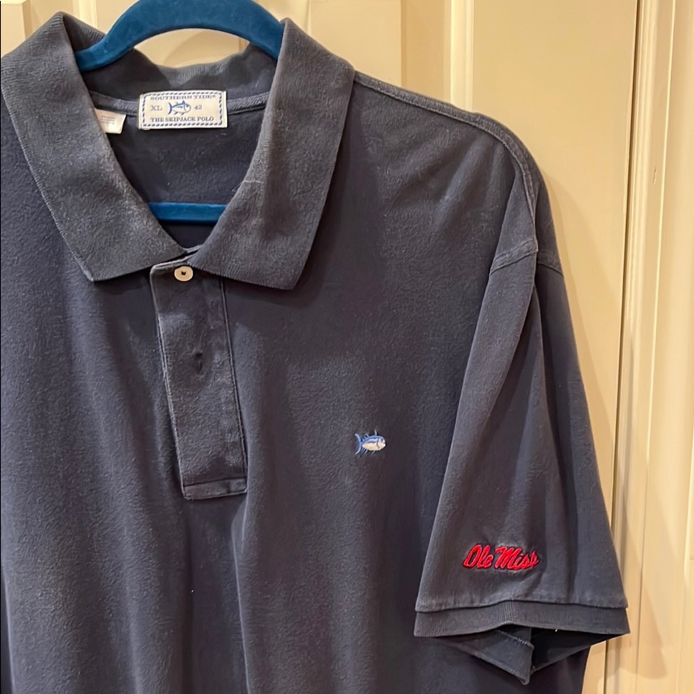 Ole Miss Southern Tide Men's Navy Polo Shirt